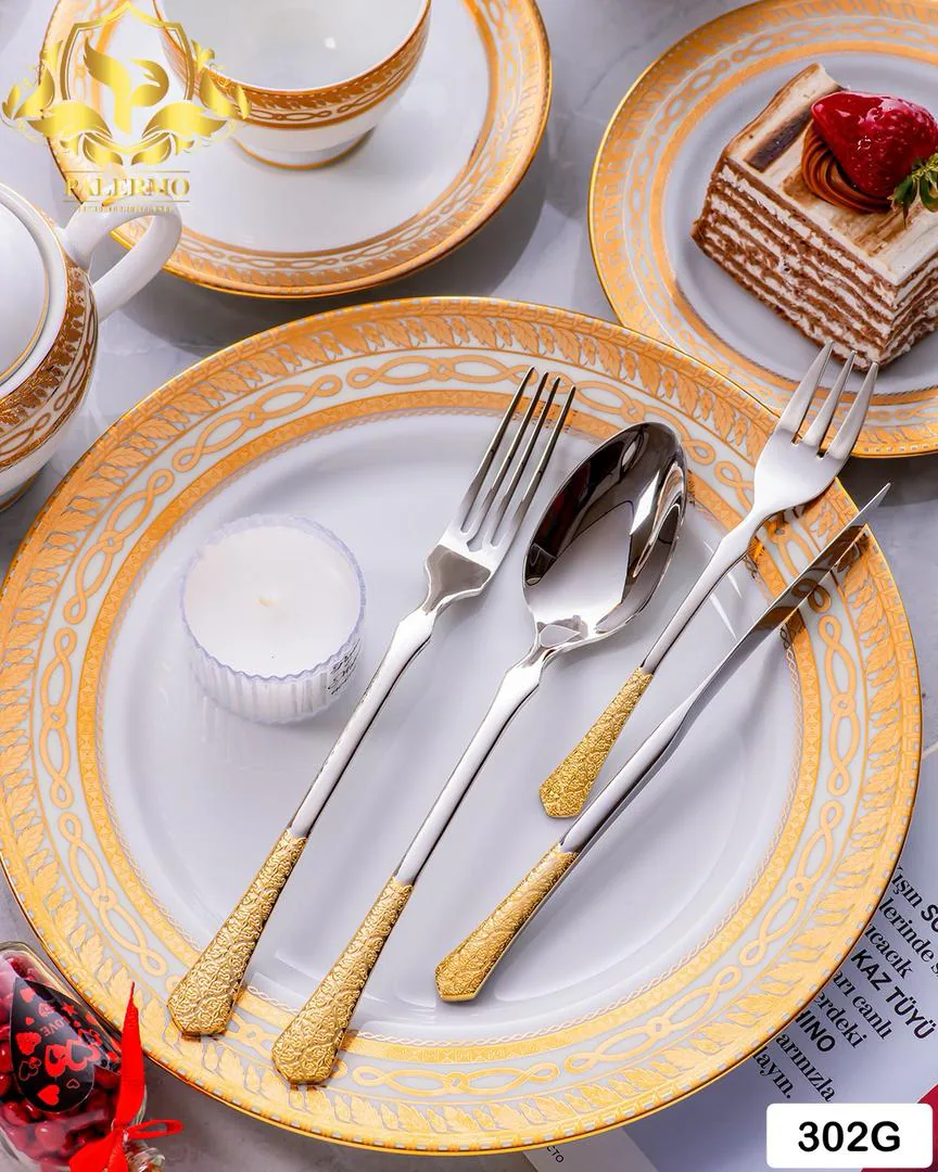 Palermo 302G 87-Piece Flatware Set