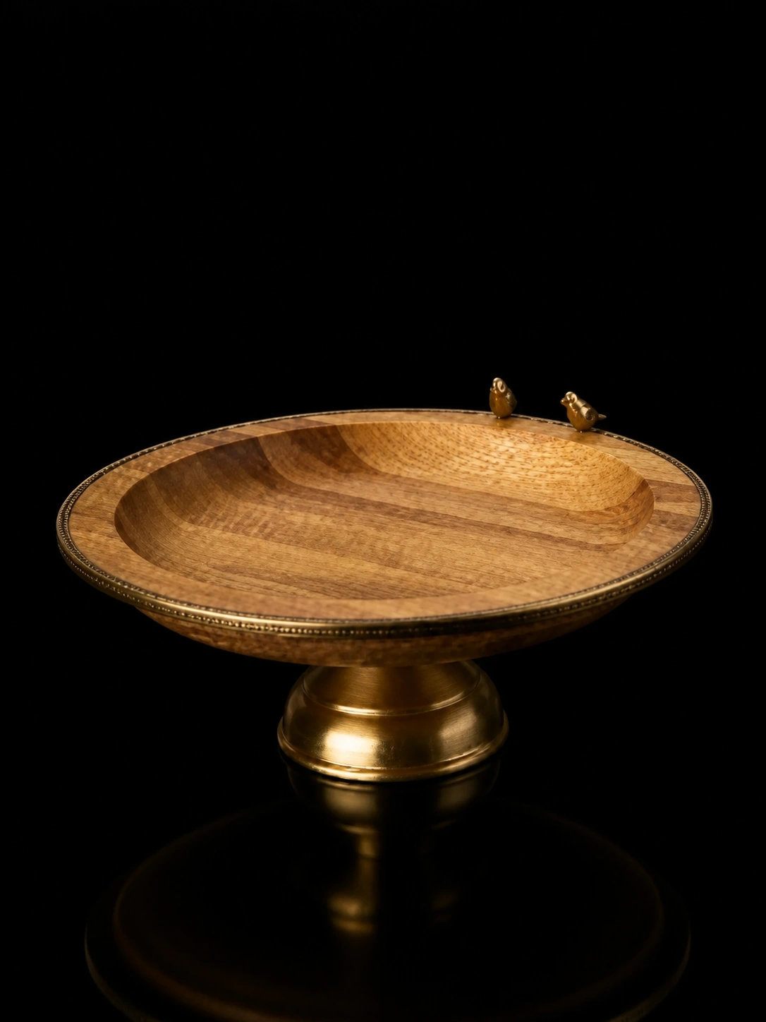 Gold Kish Wood Fruit Stand GK829494