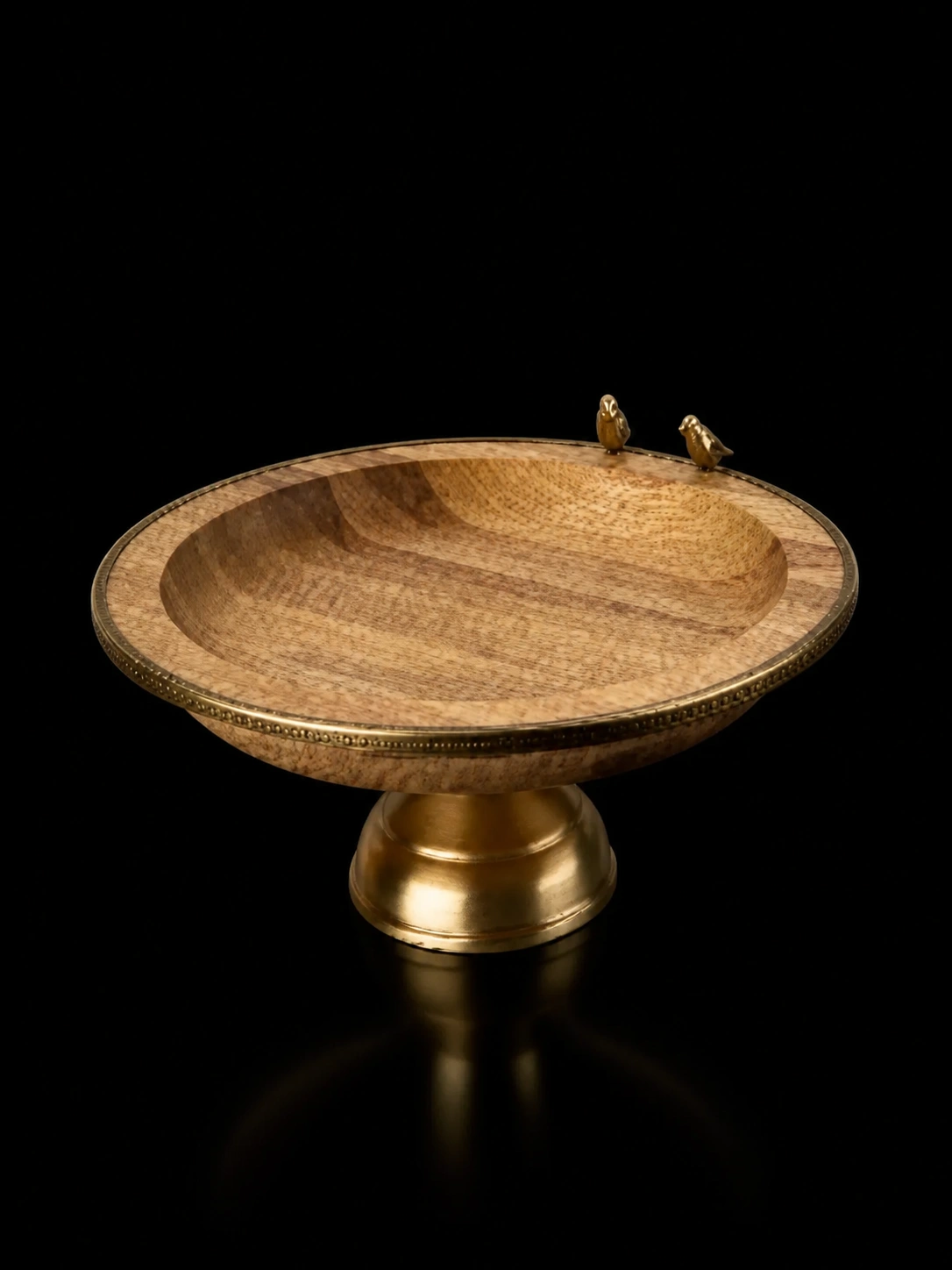 Gold Kish Wood Fruit Stand GK829496