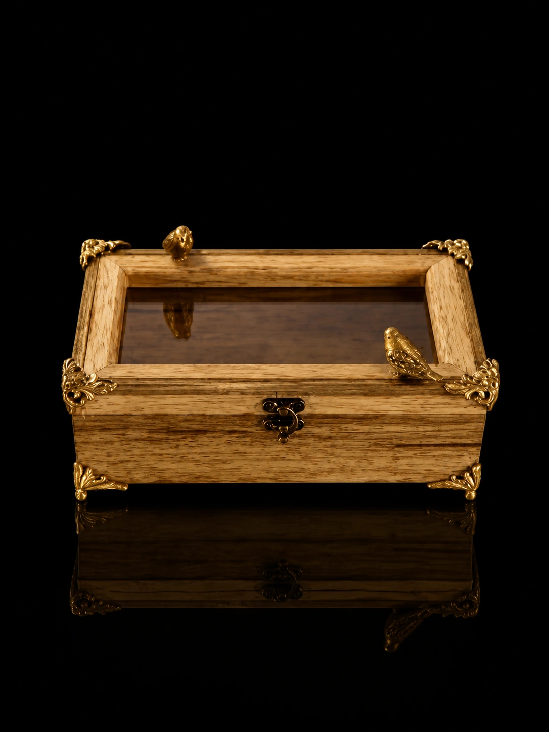 Gold Kish Wood Chocolate Box GK829662