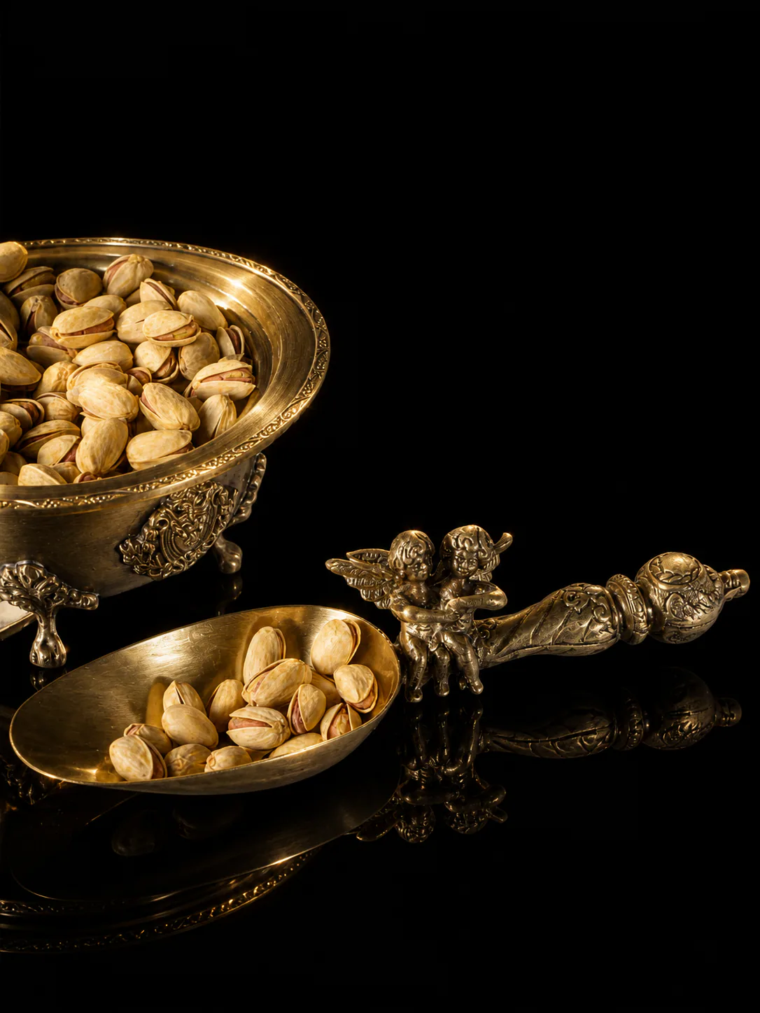 River Two Angels Nut Serving Spoon 24580