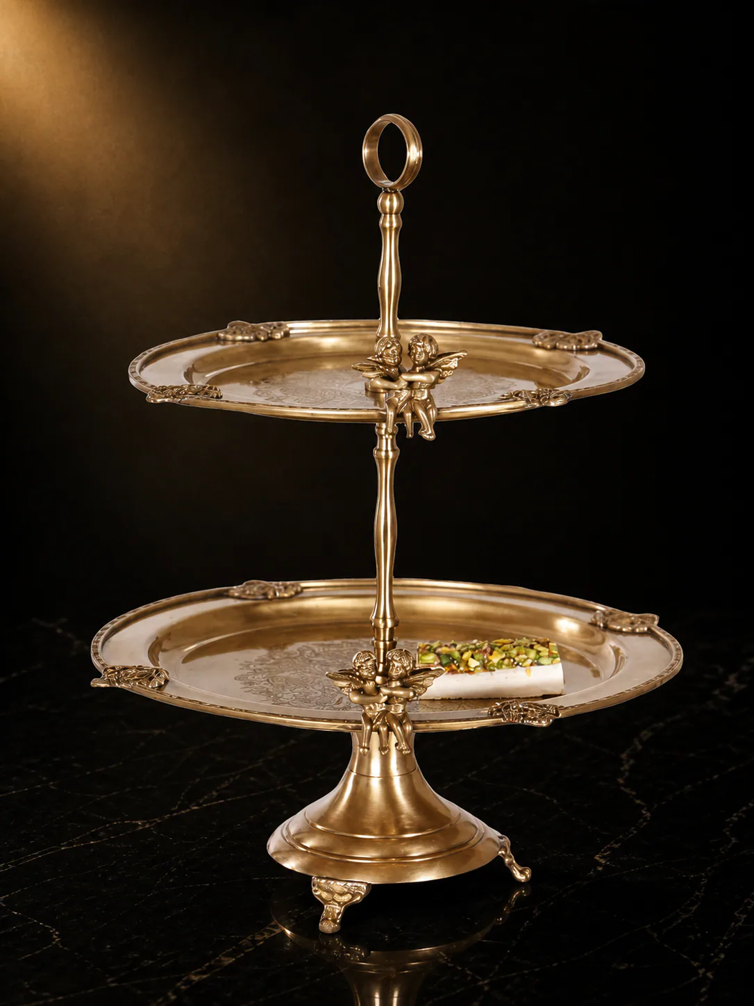 River Two Angels Tiered Serving Stand 24500