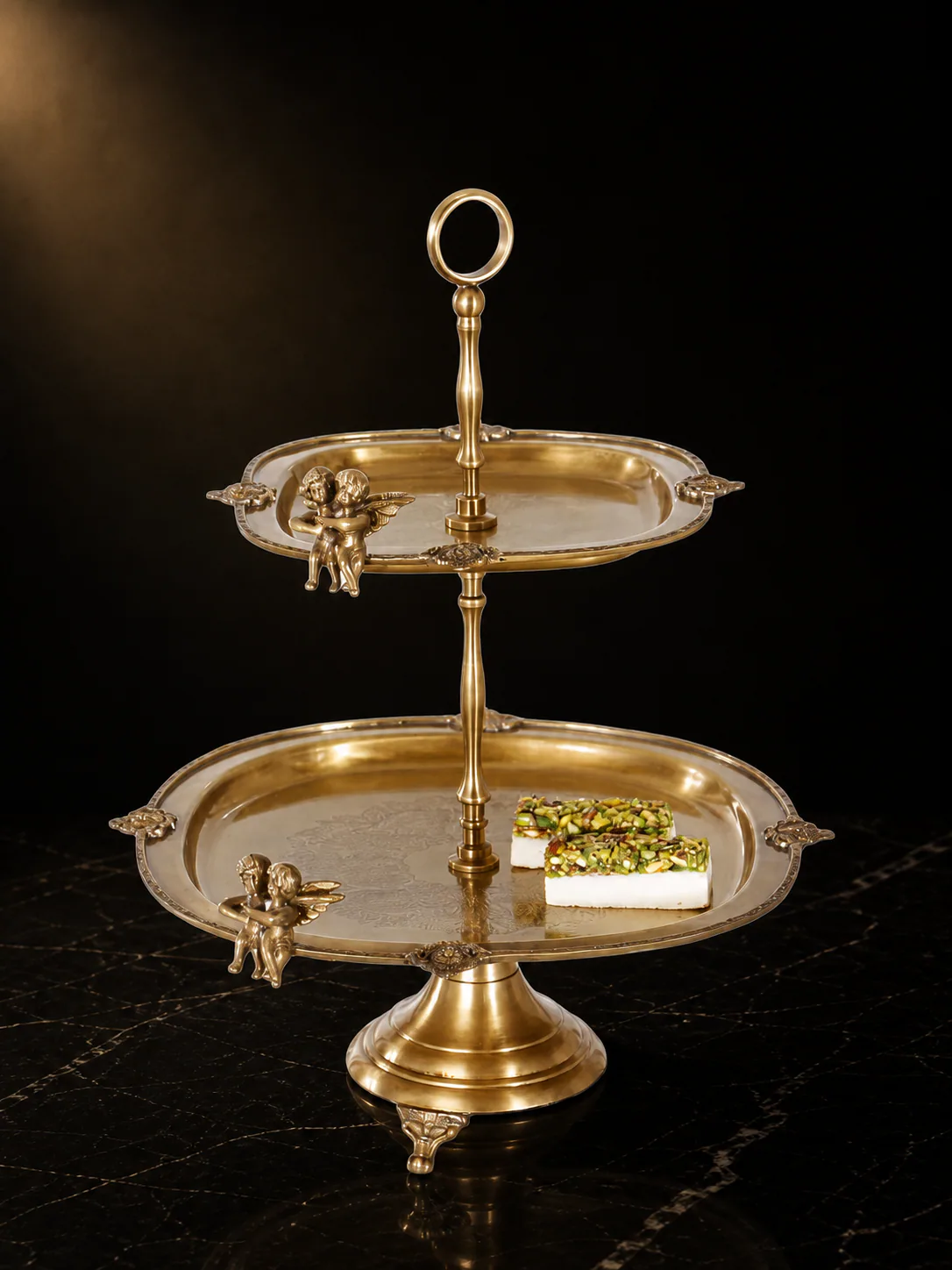 River Two Angels Tiered Serving Stand 24566
