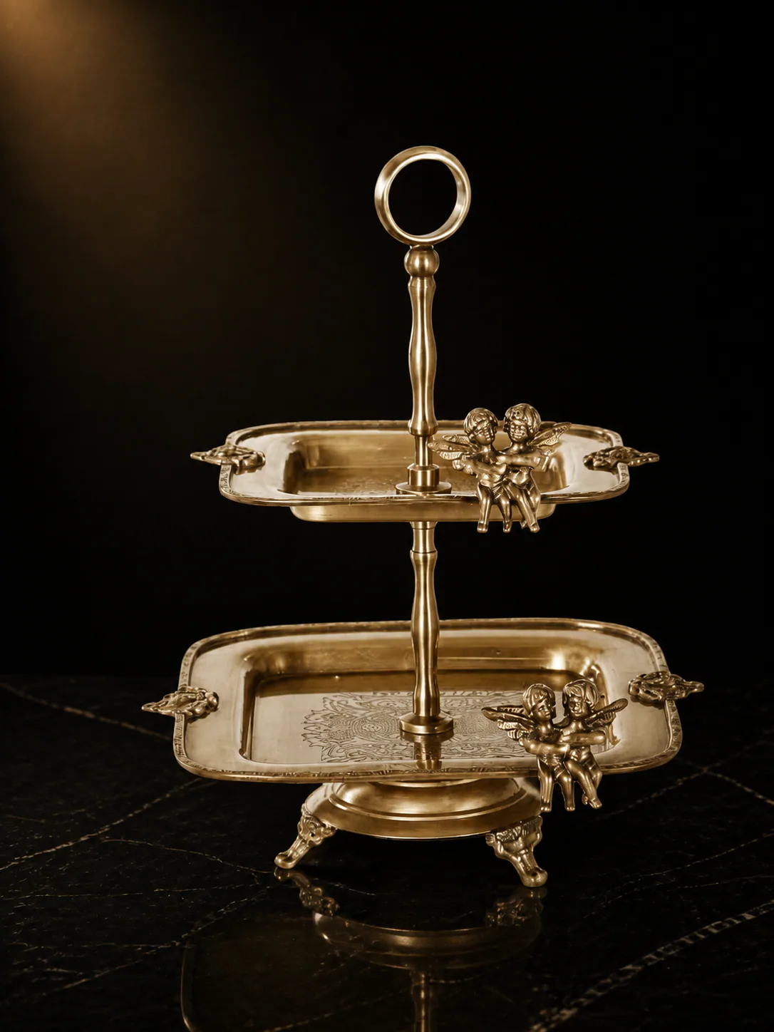 River Two Angels Tiered Serving Stand 24579