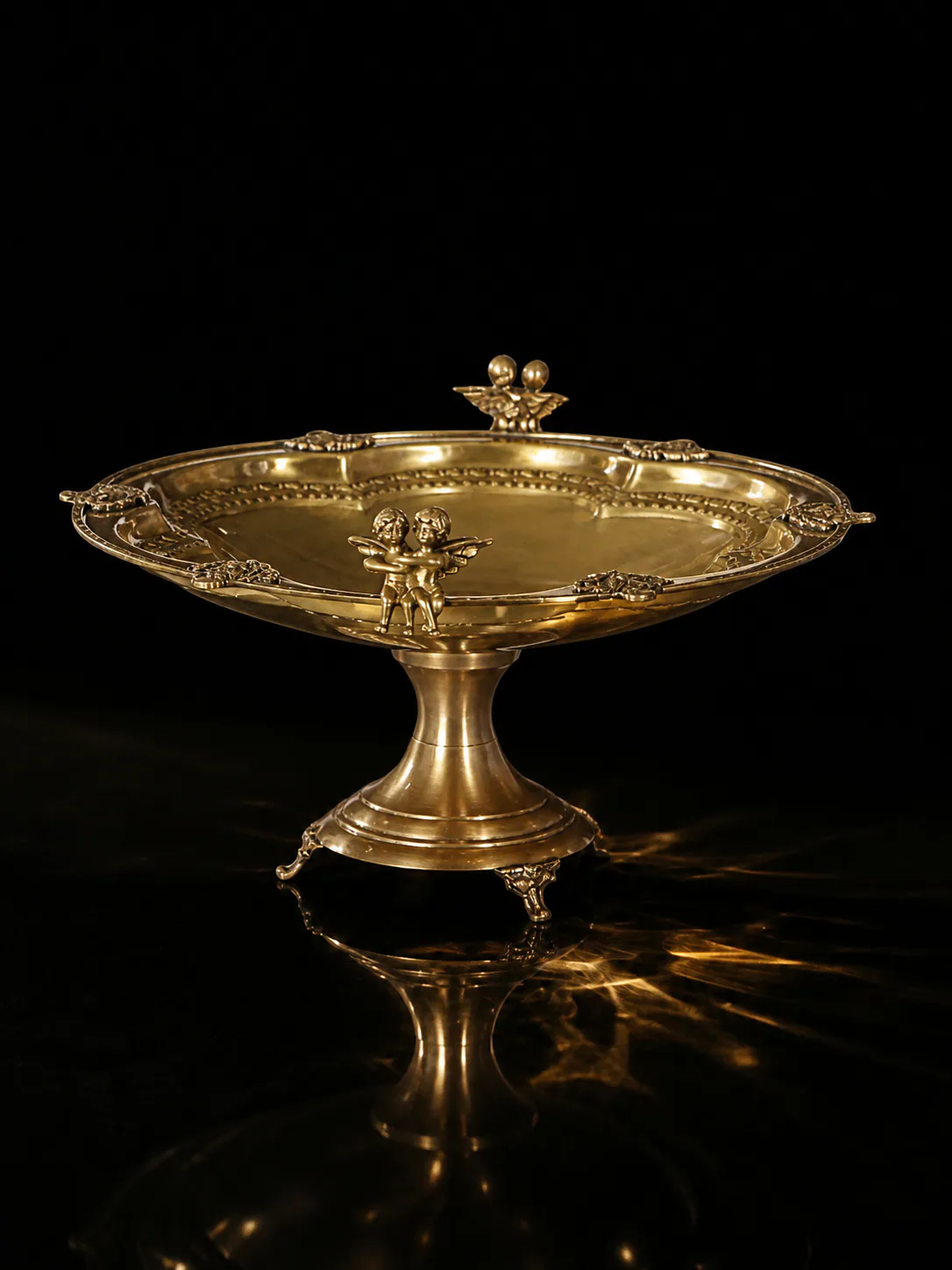 River Two Angels Nut Bowl with Stand 24544