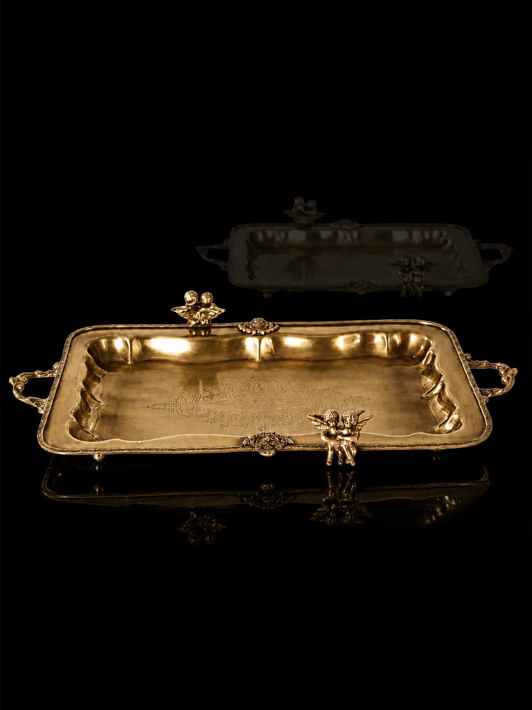 River Two Angels Rectangular Serving Tray 24527